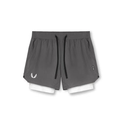 0865. Tetra-Lite® 5" Liner Short - Space Grey / White / White "Wings"