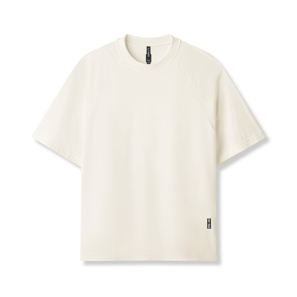 0946. Waffle Knit Oversized Tee - Cream