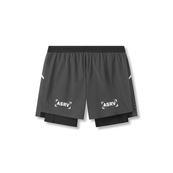 0951. Aerotex™ 4" High Split Liner Short - Space Grey