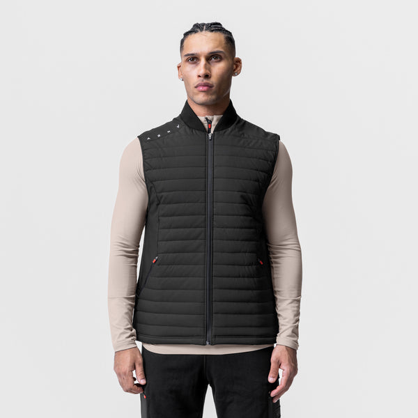 0720. Waterproof Insulated Run Vest  - Black