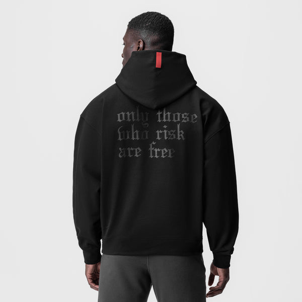 0874. Tech-Terry™ Zip Pocket Hoodie  -  Black/Black "OTWR"
