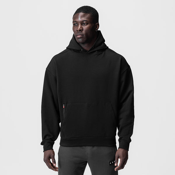 0874. Tech-Terry™ Zip Pocket Hoodie  -  Black/Black "OTWR"