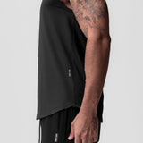 0757. AeroSilver® Cutoff Tank - Black "Box Logo"