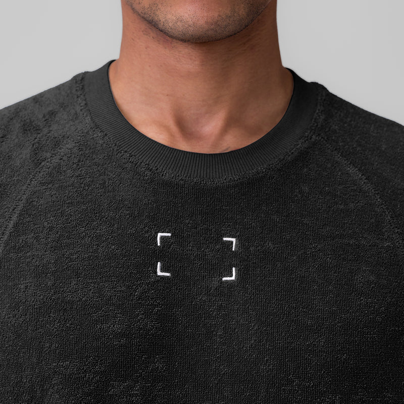 1092. Towel Terry Cutoff - Black