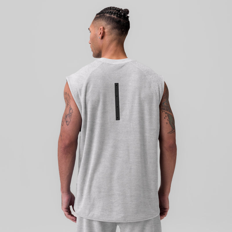 1092. Towel Terry Cutoff - Heather Grey