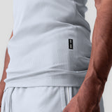 0986. Creora® Tech Ribbed Tank - Ice Blue