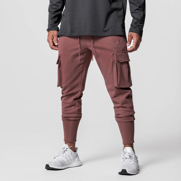 0654. Tech-Terry™ Cargo High Rib Jogger - Red Earth
